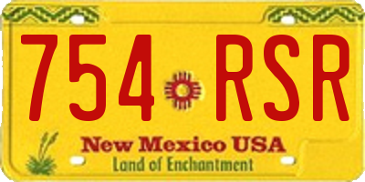 NM license plate 754RSR