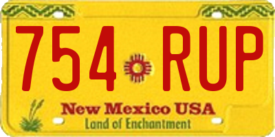 NM license plate 754RUP