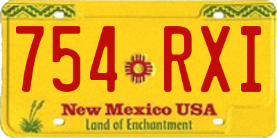 NM license plate 754RXI