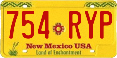 NM license plate 754RYP