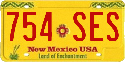 NM license plate 754SES