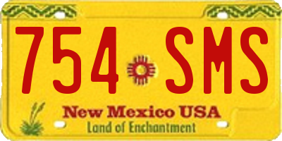 NM license plate 754SMS