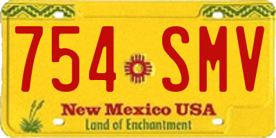 NM license plate 754SMV