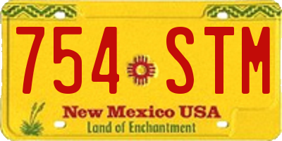 NM license plate 754STM