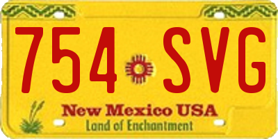 NM license plate 754SVG