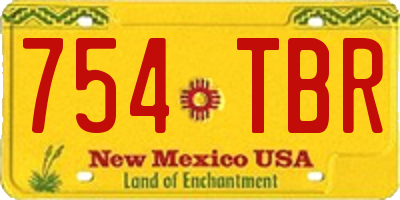 NM license plate 754TBR