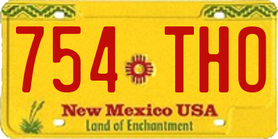 NM license plate 754THO