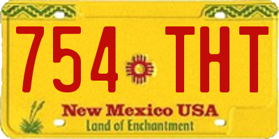 NM license plate 754THT