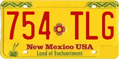 NM license plate 754TLG