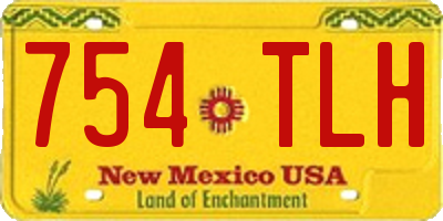 NM license plate 754TLH