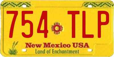 NM license plate 754TLP