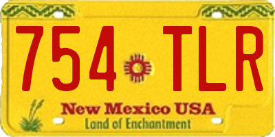 NM license plate 754TLR