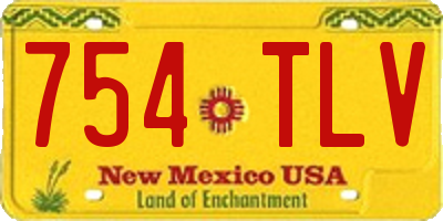 NM license plate 754TLV