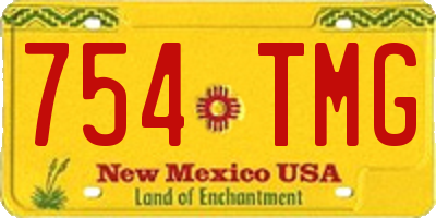 NM license plate 754TMG
