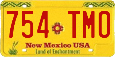 NM license plate 754TMO