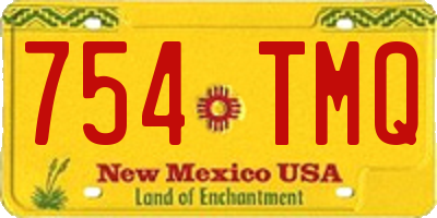 NM license plate 754TMQ