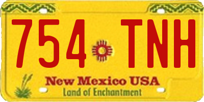 NM license plate 754TNH