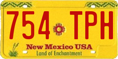 NM license plate 754TPH