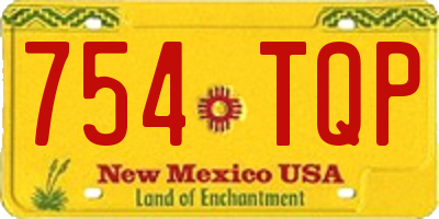 NM license plate 754TQP