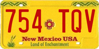 NM license plate 754TQV