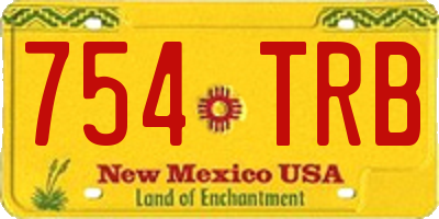 NM license plate 754TRB
