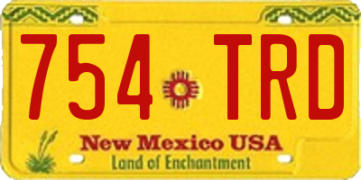 NM license plate 754TRD