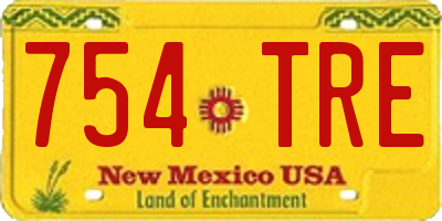 NM license plate 754TRE