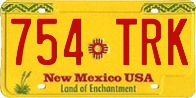NM license plate 754TRK