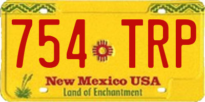 NM license plate 754TRP