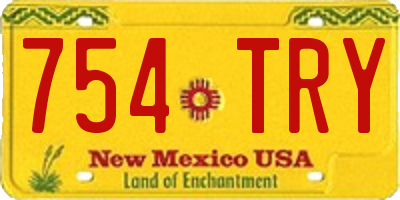 NM license plate 754TRY
