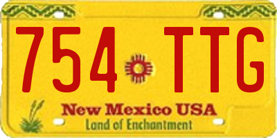 NM license plate 754TTG