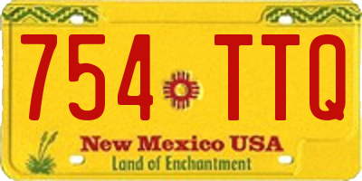 NM license plate 754TTQ