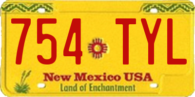 NM license plate 754TYL