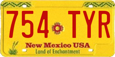 NM license plate 754TYR