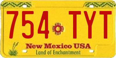 NM license plate 754TYT
