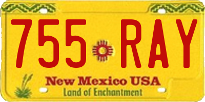 NM license plate 755RAY