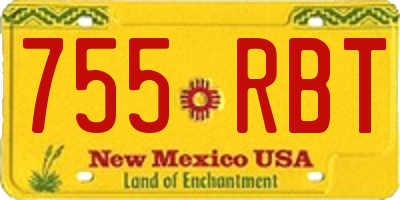 NM license plate 755RBT