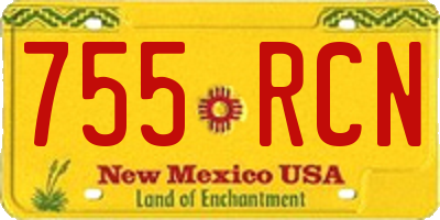 NM license plate 755RCN