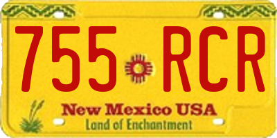 NM license plate 755RCR