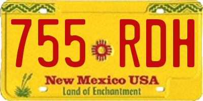 NM license plate 755RDH