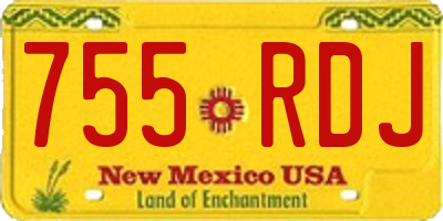 NM license plate 755RDJ
