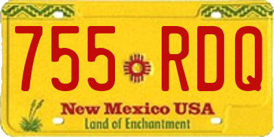 NM license plate 755RDQ
