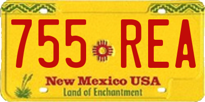 NM license plate 755REA