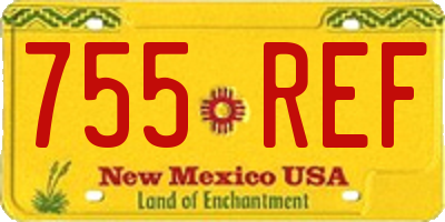 NM license plate 755REF