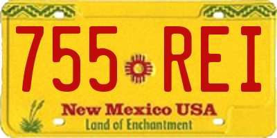 NM license plate 755REI