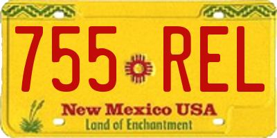 NM license plate 755REL