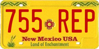 NM license plate 755REP
