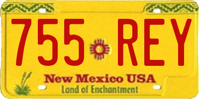 NM license plate 755REY