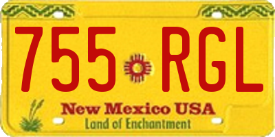 NM license plate 755RGL