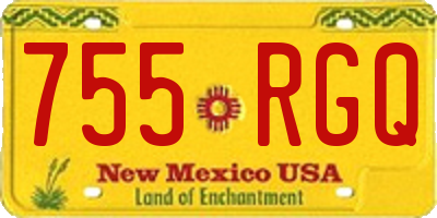 NM license plate 755RGQ